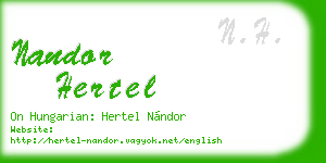 nandor hertel business card